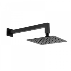 Square Matte Black 300mm Stainless Steel Shower Head with Wall Mounted Shower Arm Square Matte Black 300mm Stainless Steel Shower Head with Wall Mounted Shower Arm